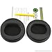 Geekria QuickFit Protein Leather Replacement Ear Pads for DENON AH-D2000, D5000, D5200, D7000, D7200, D9200 Headphones Ear Cushions, Repair Parts (Black)