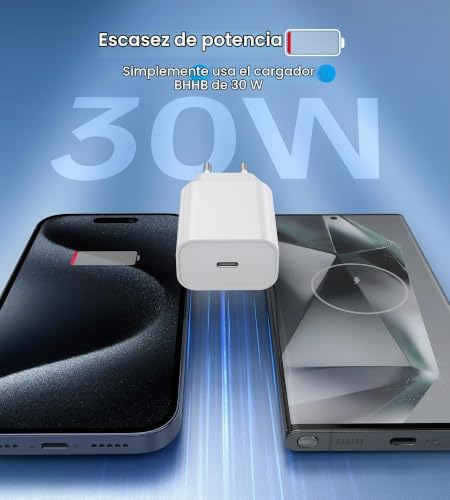 Carregador USB C de 30W, Ficha Tipo C, Carregador de Carregamento Rápido PD3.0, Cabeça de Carregador do Adaptador de Alimentação USB-C para I-Phone, iPad, Samsung e Fontes de Alimentação para Telemóveis
