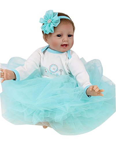 TERABITHIA 22inch Lifelike Adorable Collectible Smiling Reborn Baby Girl Boy Dolls Look Real