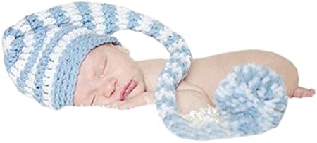 Pinbo Newborn Baby Photography Prop Crochet Knitted Long Striped Hat Caps