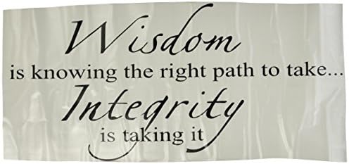 WISDOM IS KNOWING TH RIGHT PATH TO TAKE...INTEGRITY IS TAKING IT Vinyl Wall D...