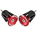 WAKE Bar End Plugs Handlebar End Caps Bike Handlebar Plugs for Most Bicycle, Mountain Bike, Road Bike, MTB, BMX (2 Counts, Rubber Sponge Aluminum, Red)
