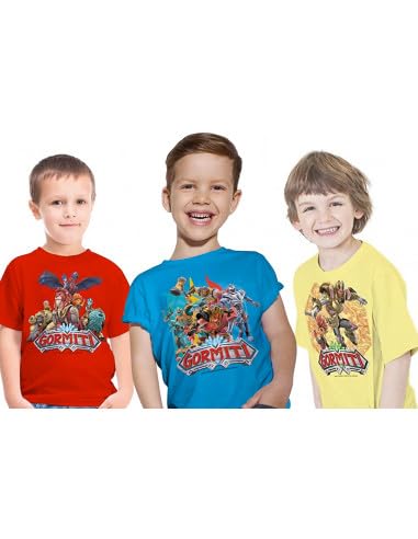 Giochi Preziosi Gormiti T Shirt Size 3/4 Years, Assorted Colors Multi-Coloured