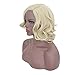 YuHe Blonde Short Curly Wig Synthetic Fiber Heat Resistant Wig Costume Cosplay Hair Replacement Wig for Women