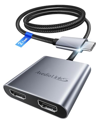 USB-C to Dual HDMI Adapter 4K@60Hz