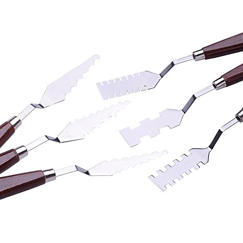 9Pcs Oil Painting Palette Knife Sets Stainless Steel Spatulas Painting Palette Knives Art Tools for FX Special Effects in Oil Painting or Acrylic Mixing Paints- Thin & Flexible Art Tools for Artists - Thumbnail 2