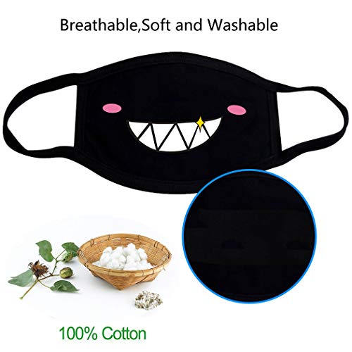 Mouth Mask,Aniwon 6PCS Cute Cotton Face Mask Anti Dust Kawaii Anime Mask Unisex Kpop Mask for Men Women.