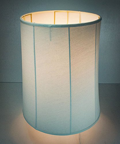 HomeConcept 161822DRLO Collapsible Drum Lamp Shade Premium Light Oatmeal Linen, 16" x 18" x 22" - Thumbnail 4