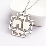 Germany Hip-Hop Rammstein Rock Band Necklace Silver Plated Hollow Pendant Punk Fashion Women Men Chain Necklace Jewelry (platinum)