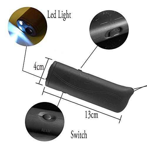 MEIREN Anti Barking Device Ultrasonic Dog Trainer Infrared Dog Deterrent & Bark Stopper (Gray)