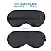 Natural Silk Eye Mask for Sleeping, Super Smooth Sleeping Mask for Women and Men-Fully Adjustable Strap