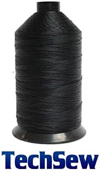 Black TechSew Premium Bonded Nylon Sewing Thread #277 T270 16oz Spool 1500 Yards for Leather Goods, Saddles, Harnesses, Holsters