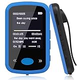 Alexan 8GB MP3 Player with Bluetooth 4.2 Wearable MP3 Player with Clip, Portable Lossless Sound Music Player with Headphones FM Radio, Pedometer,Voice Recorder ( 8GB Blue )