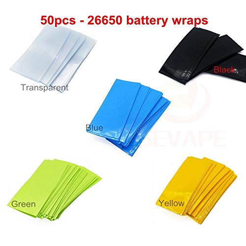 FidgetFidget Battery Mix PVC Heat Shrink Wraps 50pcs