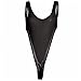 FEESHOW Women's Metallic One Piece High Cut Swimsuit Bodysuit Bikini Thongs Leotard Tops