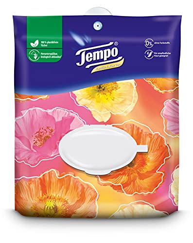 Tempo Vochtige toiletdoeken zacht & gevoelig, parfum: kamille en aloë vera, vochtige doekjes in hersluitbare comfortzak… - Afbeelding 5