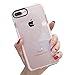 KERZZIL Compatible with iPhone 8 Plus/7 Plus Case, Clear Anti-Scratch Shock Absorption Full Protective Cover Case - Pink Clear