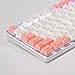 Qisan 100% Full Size 108 Keys Mechanical Gaming Keyboard GATERON Blue Switch Crystal Case White Backlight PBT Dye-subbed Keycaps Lovely Pink for Girls or Women by Magicforcethumb 1