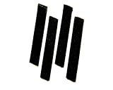Del Molle Strips for Attaching Tactical ID Patches - for 6-inch high Patches - 4-Count - Black