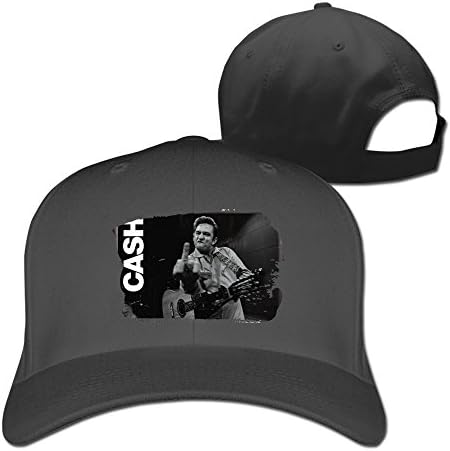 Johnny Cash Flippin Baseball Snapback Cap Black