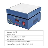 Preheating Station AC110V 800W, 200X200mm LED Microcomputer Electric Hot Plate,PCB Heating Preheat Soldering Preheating Station,Welder Hot Plate SMD Rework Heater Lab Plate