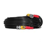 Security Camera Video CCTV BNC Power/Siamese Cable (10 FT, BLACK)