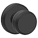 Schlage F170 BWE 622 GSN Bowery Door Knob with Greyson Trim, One Sided Non-Turning Dummy Door Handle, Matte Black