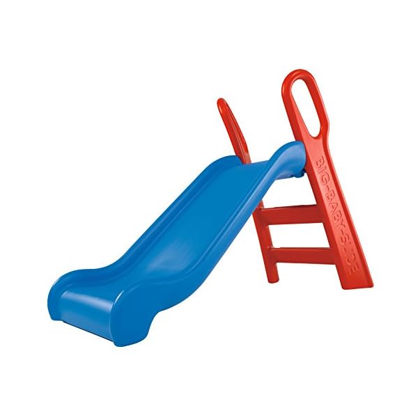 BIG - Baby Rutsche - 118cm lange Rutschbahn, TÜV geprüft, Nutzung für den Hausgebrauch, rot-blaue Rutsche für drinnen…