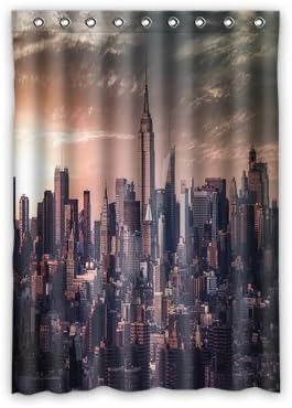 Shading Blackout Thermal Insulation Window Curtains Custom New York City Skyline Window Window Curtain 52" x 72" Inch - 1 Piece
