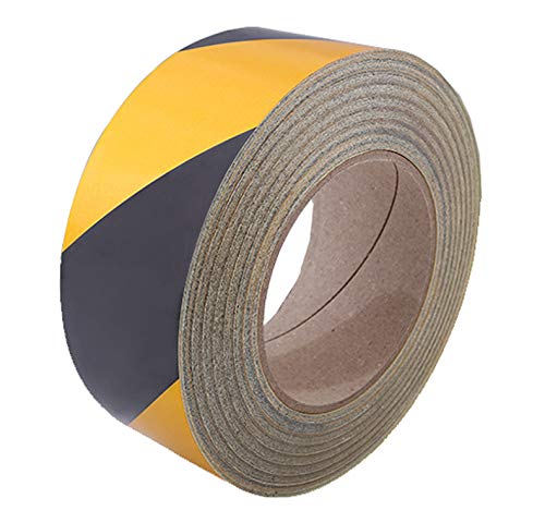 Benlasen Car Motorbike Reflective Tape, Conspicuity Tape 5cm Yellow And Black Warning Fluorescent Strip 45m long, Reflective Tape Traffic, Red And White Reflective Tape Ideal for Walls, Floors, Pipes