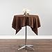 LinenTablecloth 54-Inch Square Polyester Tablecloth Chocolate
