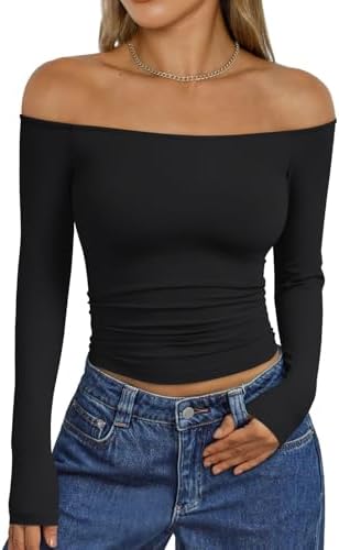【M／新品】Y2K 00s Save The Queen 肩あきトップス 黒 Trendy Queen Summer Off The Shoulder Tops for Women Going Out