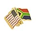 PinMart USA and South Africa Crossed Friendship Flag Enamel Lapel Pin
