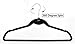 ESYLIFE 50 Pack Cascading Velvet Hangers with Chrome Swivel Hooks Ultra Thin No Slip Clothes Hangers, Black