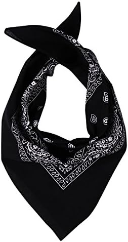 MDSP Paisley 100% Cotoon Bandana Color Black