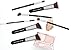 BS-MALL Makeup Brushes Premium 14 Pcs Synthetic Foundation Powder Concealers Eye Shadows Silver Black Makeup Brush Sets(Silver Black)