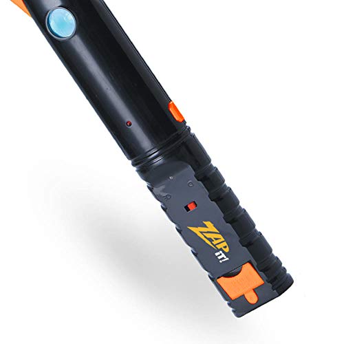 ZAP IT! Mini Bug Zapper - Rechargeable Mosquito, Fly Killer and Bug Zapper Racket - 4,000 Volt - USB Charging, Super-Bright LED Light to Zap in The Dark - Safe to Touch (Orange)