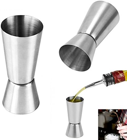 1 Stainless Steel Jigger Cocktail Double Measure Mixing Liquor Drinks Bar Shots