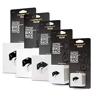 Hornit CLUG Bike Rack Wall Mounted | 5 Sizes | Easy To Install | Roadie, Black/Black