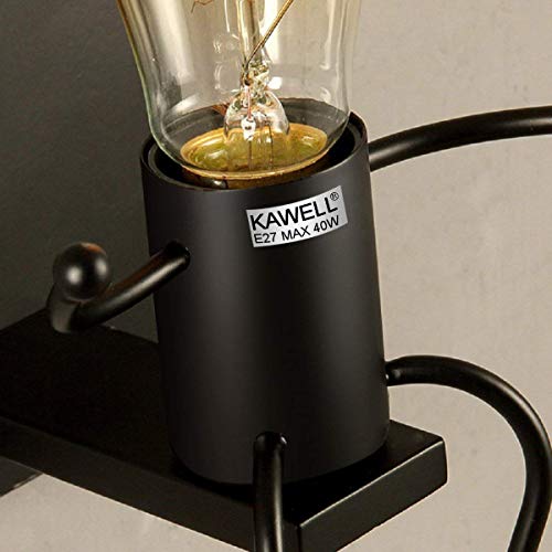 KAWELL® Creatieve vintage wandlamp LED industrie Retro wandlamp zwart ijzer E27 houder Interieur Art Deco voor bar… - Afbeelding 4