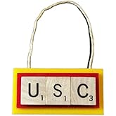 Trojans Christmas Ornament Handmade Letters Tiles