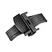 RECHERE 20mm Black Brushed Matte Push Button Butterfly Deployment Clasp for Leather Watch Band Strap