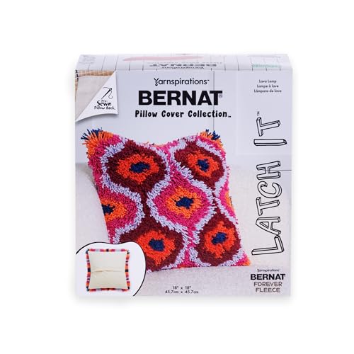 Bernat Latch It Fleece Pillow Collection - 1 Kit of 32.17 oz Lava Lamp Print