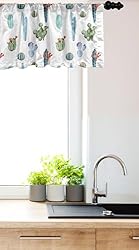 Ambesonne Cactus Window Valance, Watercolor