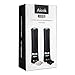Aicok Salt and Pepper Grinder, Electric Pepper Mill, Stainless Steel Salt Mill with Adjustable Coarseness, Black, Pack 2