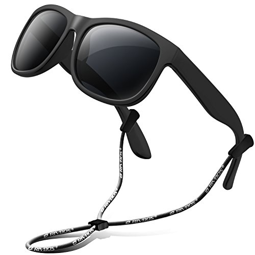 [- RIVBOS Rubber Flexible Kids Sunglasses TR90 Polarized Glasses Unisex Decoration Fun Gifts Age 3-