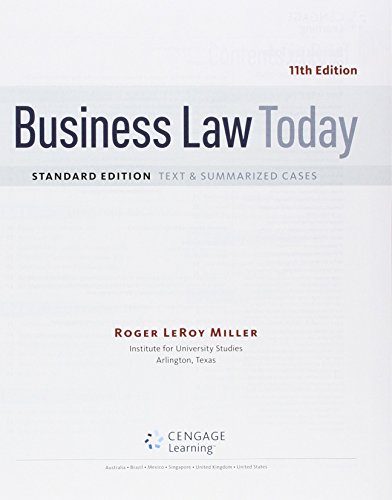 Bundle: Business Law Today, Standard: Text & Summarized Cases, Loose-Leaf Version, 11th + MindTap Business Law, 1 term (6 months) Printed Access Card