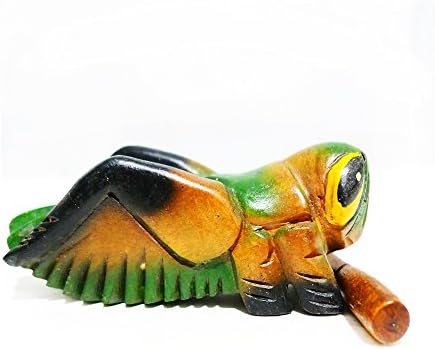 Natural Wooden Cricket With Sticks Thailand Handmade Wooden Percussion Cricket Toy Gift for Toddlers (5 X-Large)