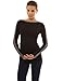 PattyBoutik Mama Trimmed Boat Neck Long Sleeve Maternity Tunic (Black M)