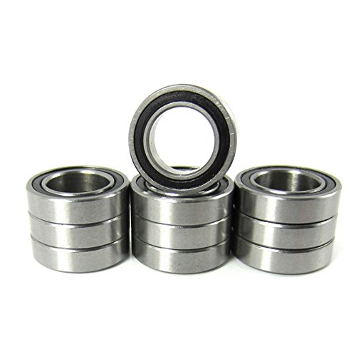 10pcs. 3/8x5/8x5/32" Precision Ball Bearings Chrome Steel ABEC 3 Rubber Seals